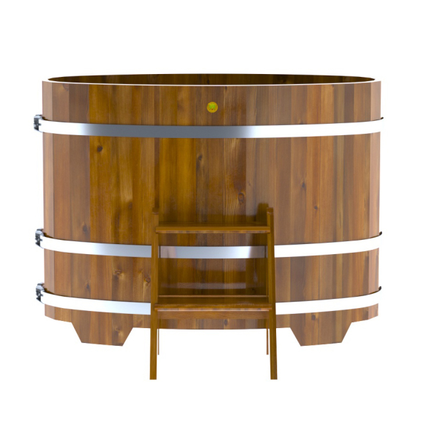 Купель Овальная Bentwood из морёной лиственницы Рустик 0,69 х 1,31 х 1,0 м. Фото № 3