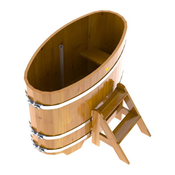 Купель Овальная Bentwood из натуральной лиственницы Рустик 0,69 х 1,31 х 1,0 м. Фото № 2
