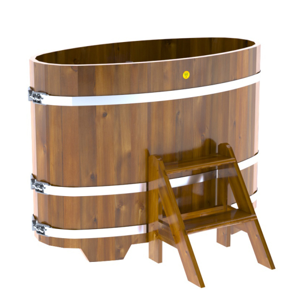 Купель Овальная Bentwood из морёной лиственницы Рустик 0,69 х 1,31 х 1,0 м. Фото № 1