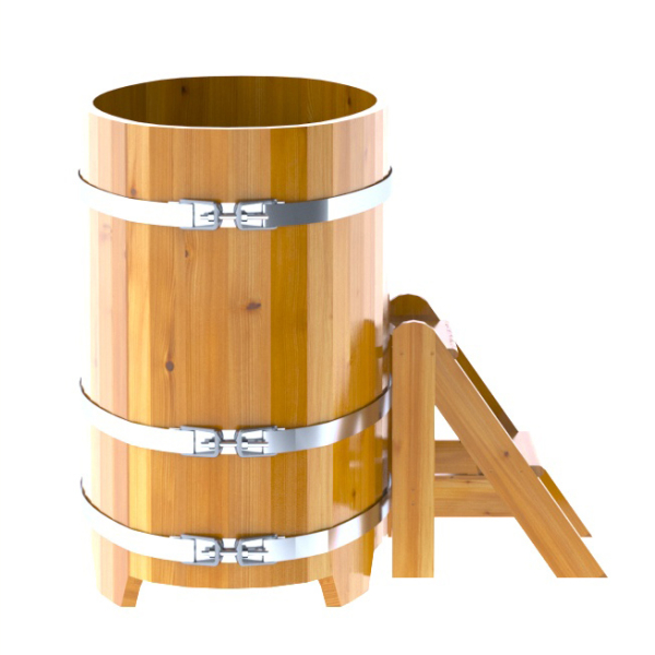 Купель Овальная Bentwood из натуральной лиственницы Рустик 0,69 х 1,31 х 1,0 м. Фото № 4