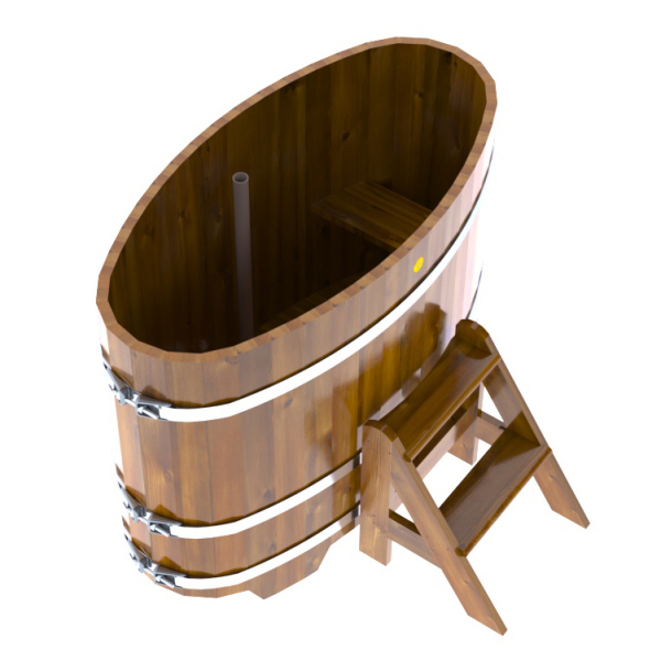Купель Овальная Bentwood из морёной лиственницы Рустик 0,69 х 1,31 х 1,0 м. Фото № 5