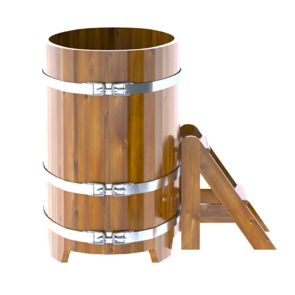 Купель Овальная Bentwood из морёной лиственницы Рустик 0,69 х 1,31 х 1,0 м. Фото № 6