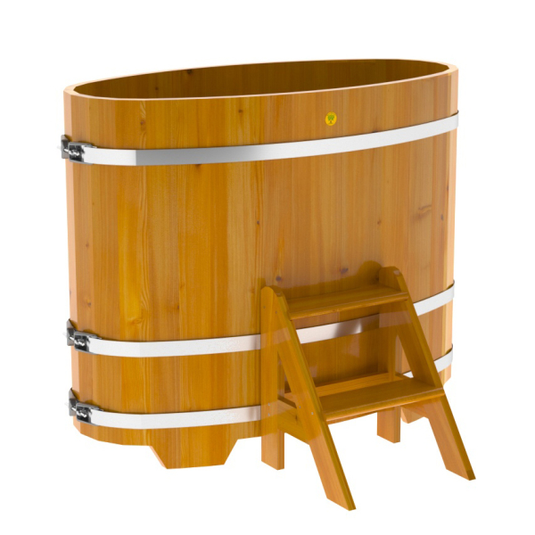 Купель Овальная Bentwood из натуральной лиственницы Рустик 0,69 х 1,31 х 1,1 м. Фото № 1