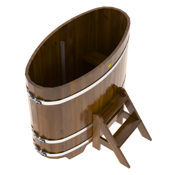 Купель Овальная Bentwood из морёной лиственницы Рустик 0,69 х 1,31 х 1,1 м. Фото № 2