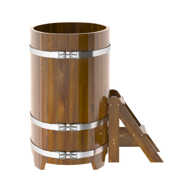 Купель Овальная Bentwood из морёной лиственницы Рустик 0,69 х 1,31 х 1,1 м. Фото № 3