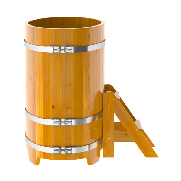 Купель Овальная Bentwood из натуральной лиственницы Рустик 0,69 х 1,31 х 1,1 м. Фото № 3