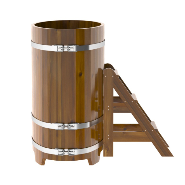 Купель Овальная Bentwood из морёной лиственницы Рустик 0,69 х 1,31 х 1,2 м. Фото № 4