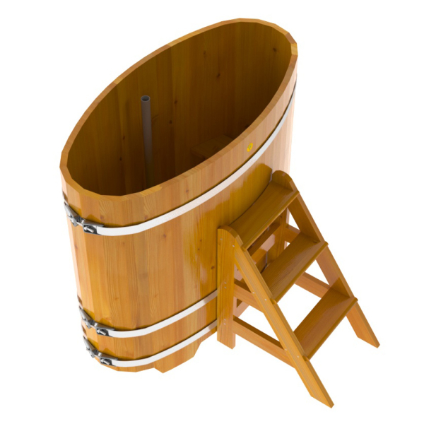 Купель Овальная Bentwood из натуральной лиственницы Рустик 0,69 х 1,31 х 1,2 м. Фото № 2