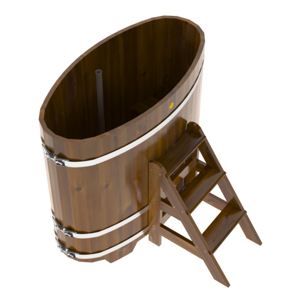 Купель Овальная Bentwood из морёной лиственницы Рустик 0,69 х 1,31 х 1,2 м. Фото № 3