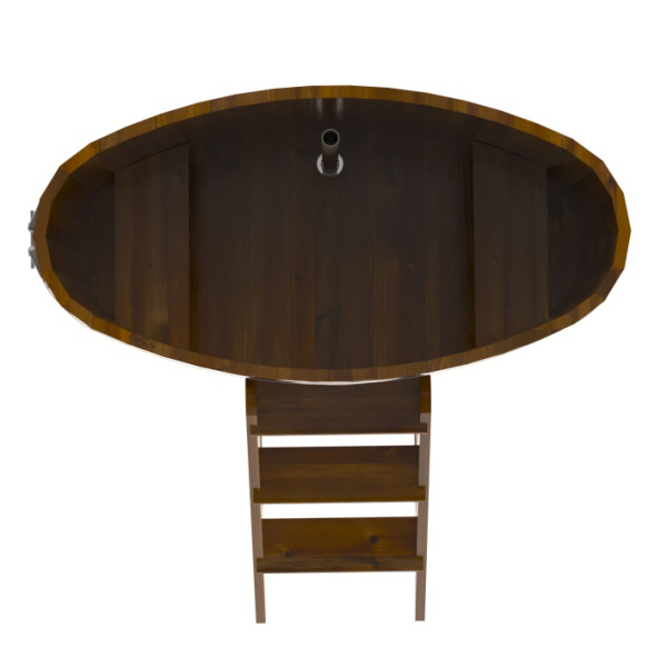 Купель Овальная Bentwood из морёной лиственницы Рустик 0,69 х 1,31 х 1,2 м. Фото № 5