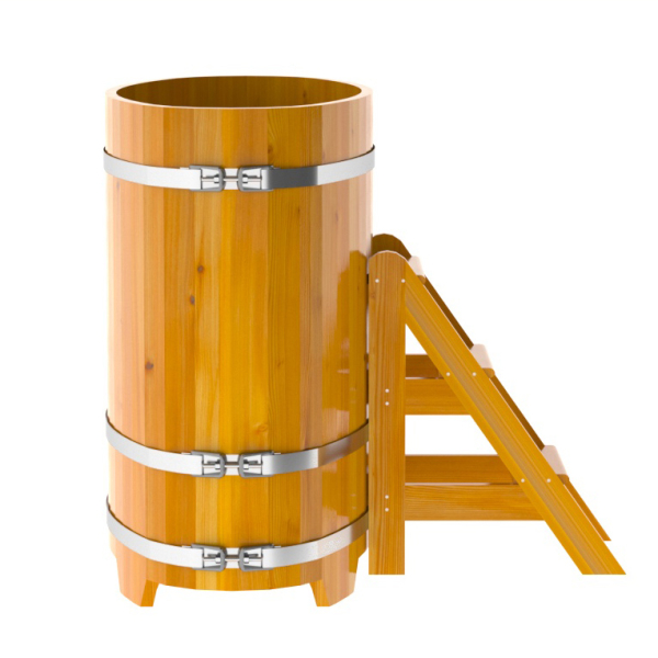 Купель Овальная Bentwood из натуральной лиственницы Рустик 0,69 х 1,31 х 1,2 м. Фото № 5