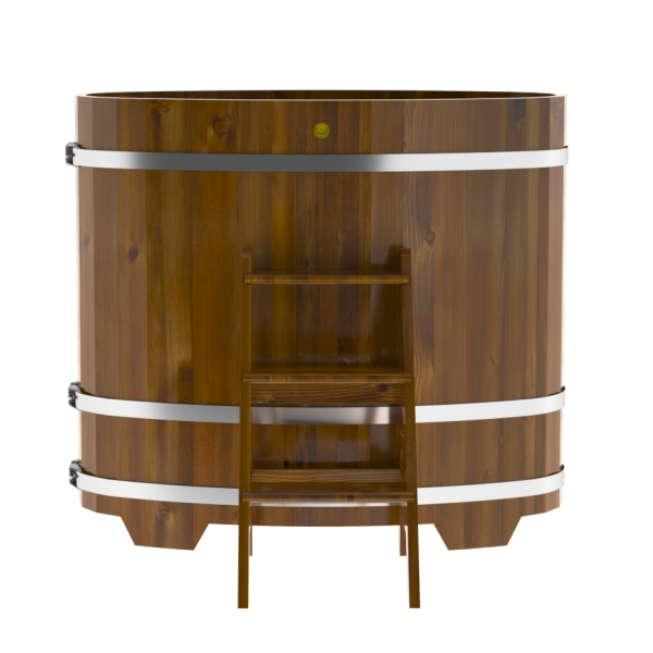 Купель Овальная Bentwood из морёной лиственницы Рустик 0,69 х 1,31 х 1,2 м. Фото № 6