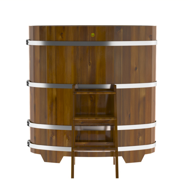 Купель Овальная Bentwood из морёной лиственницы Рустик 0,76 х 1,16 х 1,4 м. Фото № 3