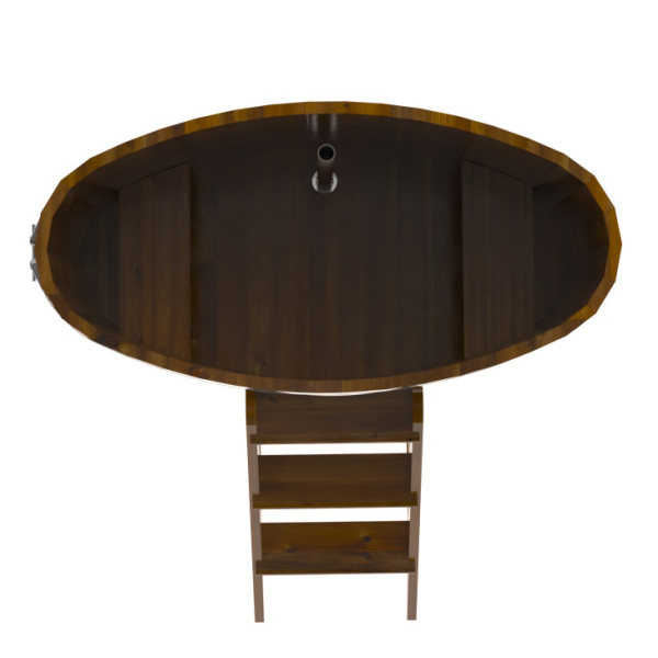 Купель Овальная Bentwood из морёной лиственницы Рустик 0,69 х 1,31 х 1,4 м. Фото № 5