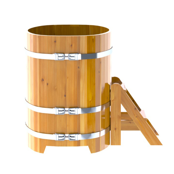 Купель Овальная Bentwood из натуральной лиственницы Рустик 0,76 х 1,16 х 1,0 м. Фото № 2