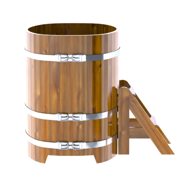 Купель Овальная Bentwood из морёной лиственницы Рустик 0,76 х 1,16 х 1,0 м. Фото № 3