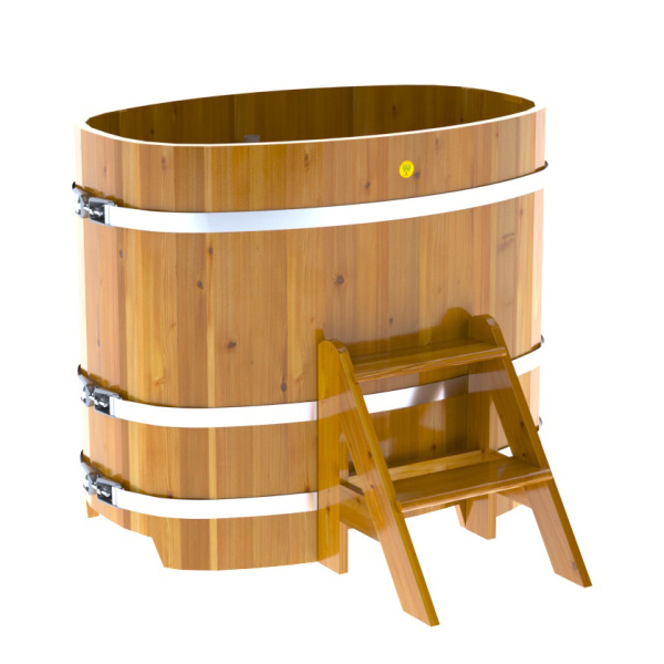 Купель Овальная Bentwood из натуральной лиственницы Рустик 0,76 х 1,16 х 1,0 м. Фото № 1