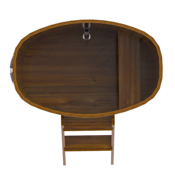 Купель Овальная Bentwood из морёной лиственницы Рустик 0,76 х 1,16 х 1,0 м. Фото № 2