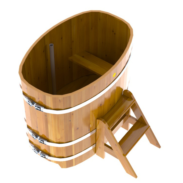 Купель Овальная Bentwood из натуральной лиственницы Рустик 0,76 х 1,16 х 1,0 м. Фото № 5