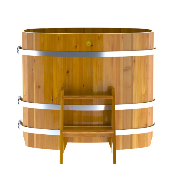 Купель Овальная Bentwood из натуральной лиственницы Рустик 0,76 х 1,16 х 1,0 м. Фото № 3