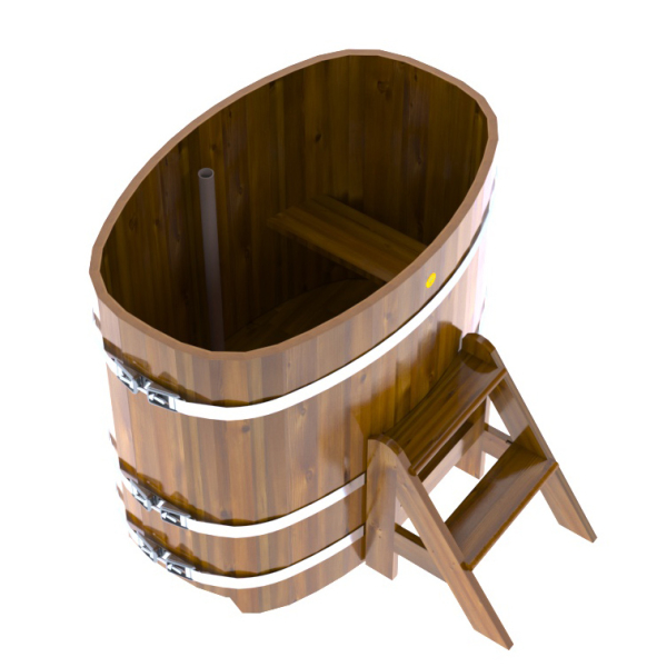 Купель Овальная Bentwood из морёной лиственницы Рустик 0,76 х 1,16 х 1,0 м. Фото № 4