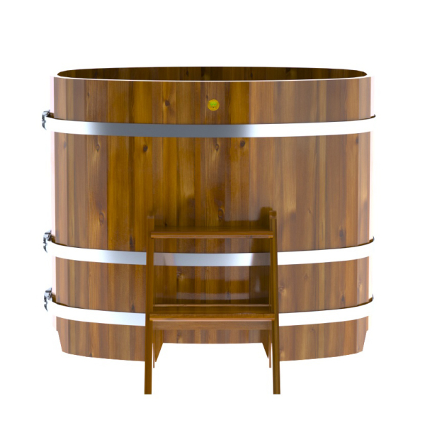 Купель Овальная Bentwood из морёной лиственницы Рустик 0,76 х 1,16 х 1,0 м. Фото № 5