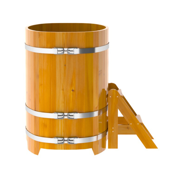 Купель Овальная Bentwood из натуральной лиственницы Рустик 0,76 х 1,16 х 1,1 м. Фото № 5