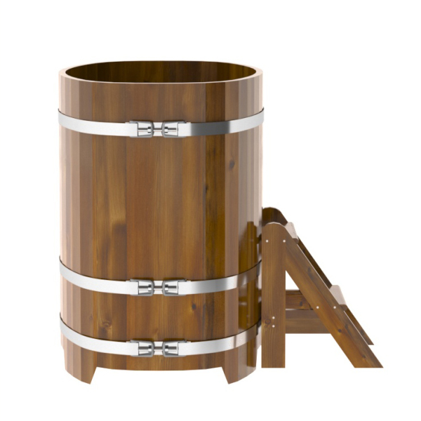 Купель Овальная Bentwood из морёной лиственницы Рустик 0,76 х 1,16 х 1,1 м. Фото № 5