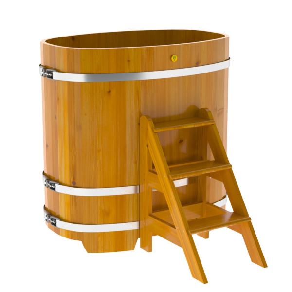 Купель Овальная Bentwood из натуральной лиственницы Рустик 0,76 х 1,16 х 1,2 м. Фото № 1