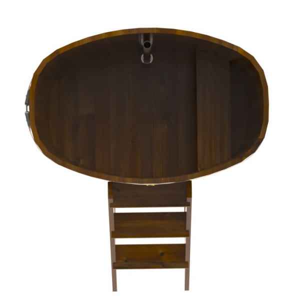Купель Овальная Bentwood из морёной лиственницы Рустик 0,76 х 1,16 х 1,2 м. Фото № 2