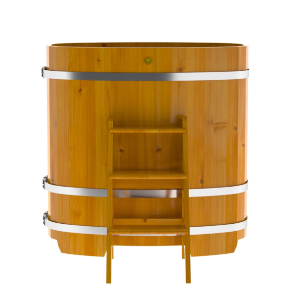 Купель Овальная Bentwood из натуральной лиственницы Рустик 0,76 х 1,16 х 1,2 м. Фото № 3