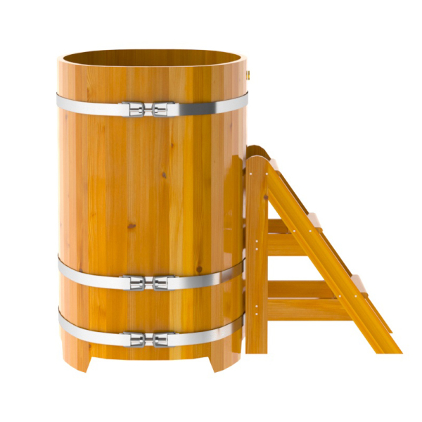 Купель Овальная Bentwood из натуральной лиственницы Рустик 0,76 х 1,16 х 1,2 м. Фото № 4