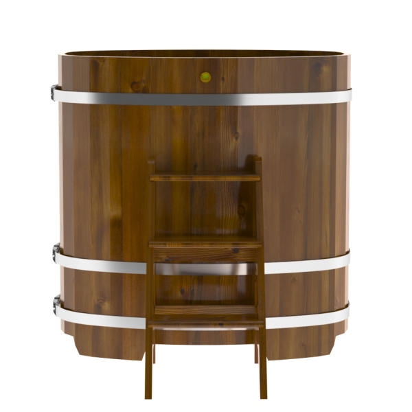 Купель Овальная Bentwood из морёной лиственницы Рустик 0,76 х 1,16 х 1,2 м. Фото № 4
