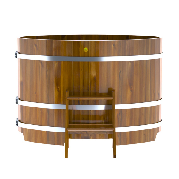 Купель Овальная Bentwood из морёной лиственницы Рустик 0,80 х 1,42 х 1,0 м. Фото № 3
