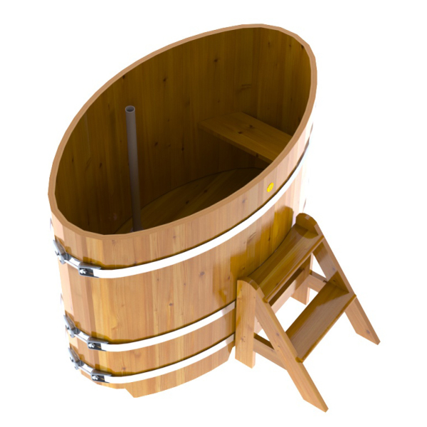 Купель Овальная Bentwood из натуральной лиственницы Рустик 0,80 х 1,42 х 1,0 м. Фото № 2