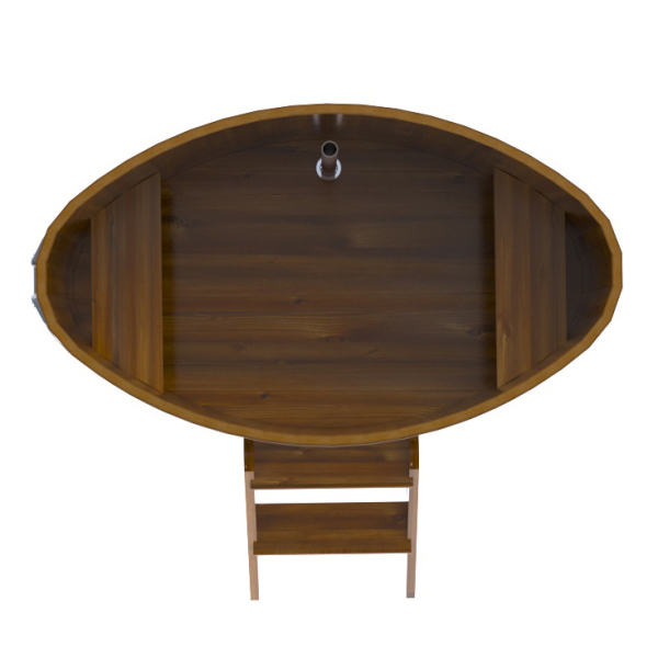 Купель Овальная Bentwood из морёной лиственницы Рустик 0,80 х 1,42 х 1,0 м. Фото № 4