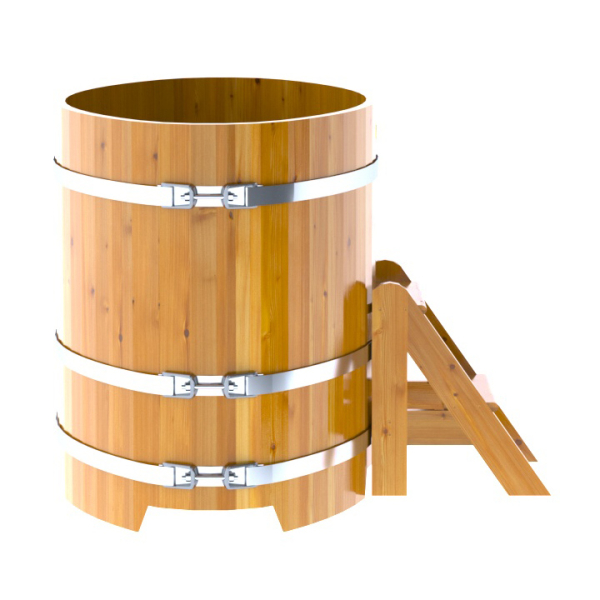 Купель Овальная Bentwood из натуральной лиственницы Рустик 0,80 х 1,42 х 1,0 м. Фото № 3