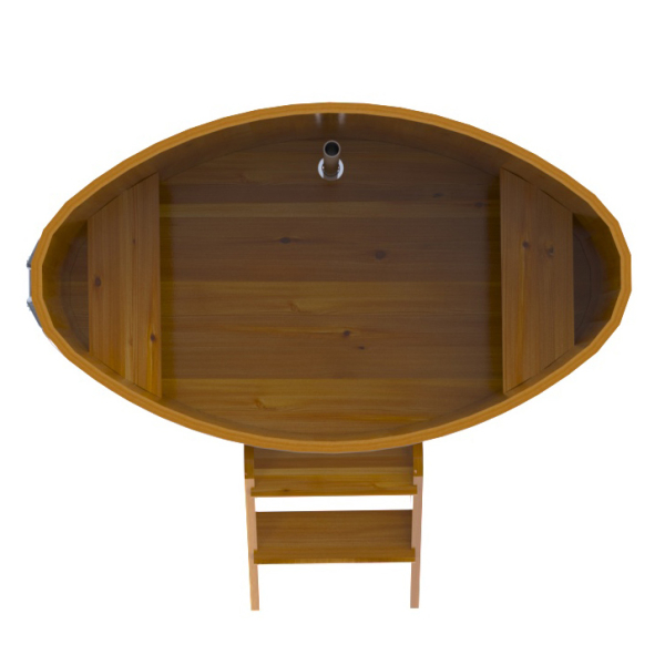 Купель Овальная Bentwood из натуральной лиственницы Рустик 0,80 х 1,42 х 1,0 м. Фото № 4