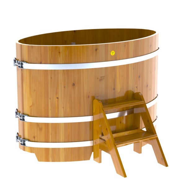 Купель Овальная Bentwood из натуральной лиственницы Рустик 0,80 х 1,42 х 1,0 м. Фото № 1