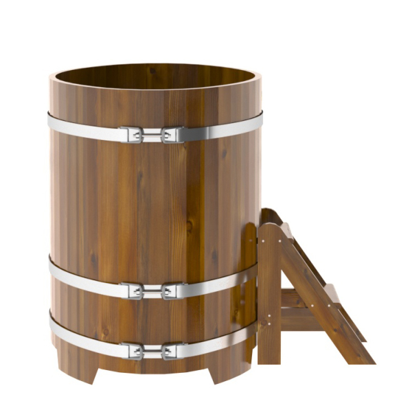 Купель Овальная Bentwood из морёной лиственницы Рустик 0,80 х 1,42 х 1,1 м. Фото № 2