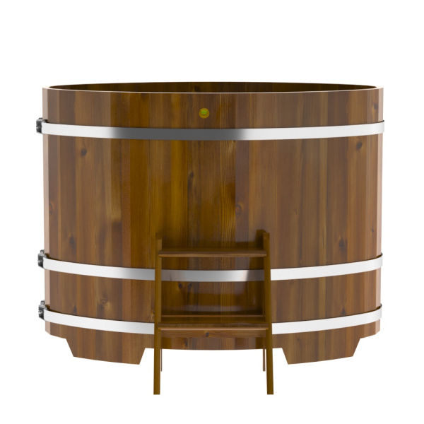 Купель Овальная Bentwood из морёной лиственницы Рустик 0,80 х 1,42 х 1,1 м. Фото № 3