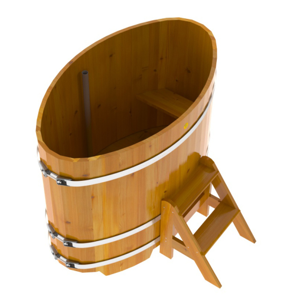 Купель Овальная Bentwood из натуральной лиственницы Рустик 0,80 х 1,42 х 1,1 м. Фото № 4