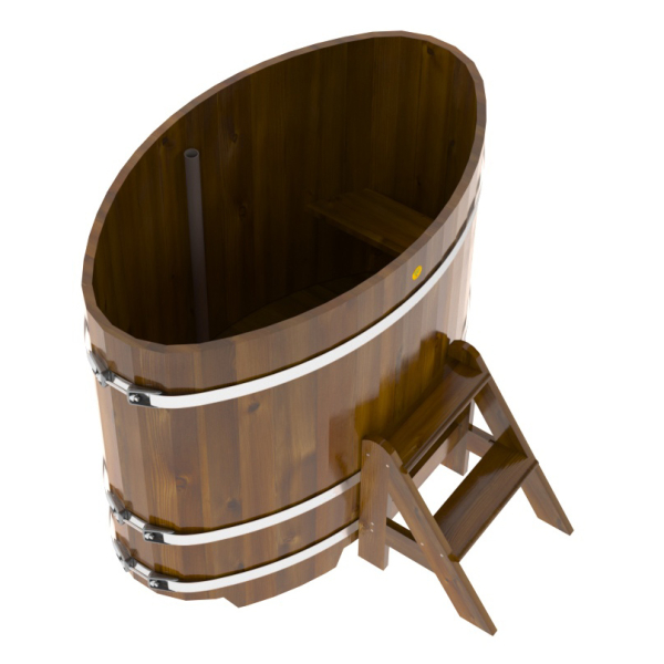 Купель Овальная Bentwood из морёной лиственницы Рустик 0,80 х 1,42 х 1,1 м. Фото № 5