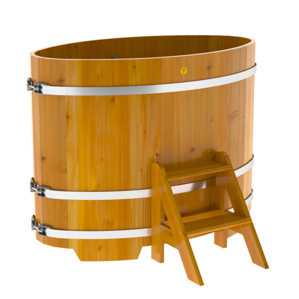 Купель Овальная Bentwood из натуральной лиственницы Рустик 0,80 х 1,42 х 1,1 м. Фото № 1