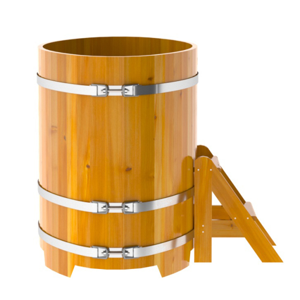 Купель Овальная Bentwood из натуральной лиственницы Рустик 0,80 х 1,42 х 1,1 м. Фото № 3