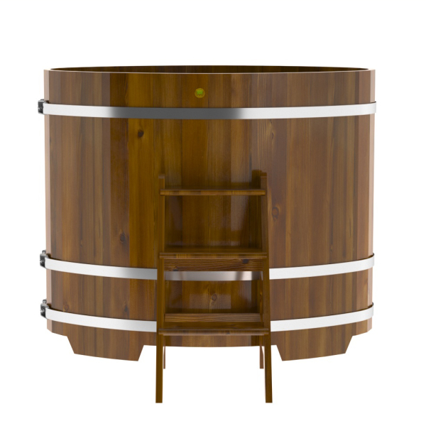 Купель Овальная Bentwood из морёной лиственницы Рустик 0,80 х 1,42 х 1,2 м. Фото № 3