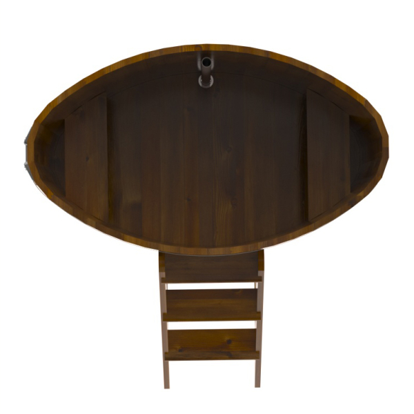 Купель Овальная Bentwood из морёной лиственницы Рустик 0,80 х 1,42 х 1,2 м. Фото № 2
