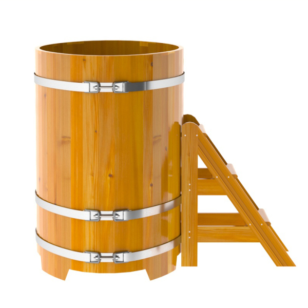 Купель Овальная Bentwood из натуральной лиственницы Рустик 0,80 х 1,42 х 1,2 м. Фото № 3