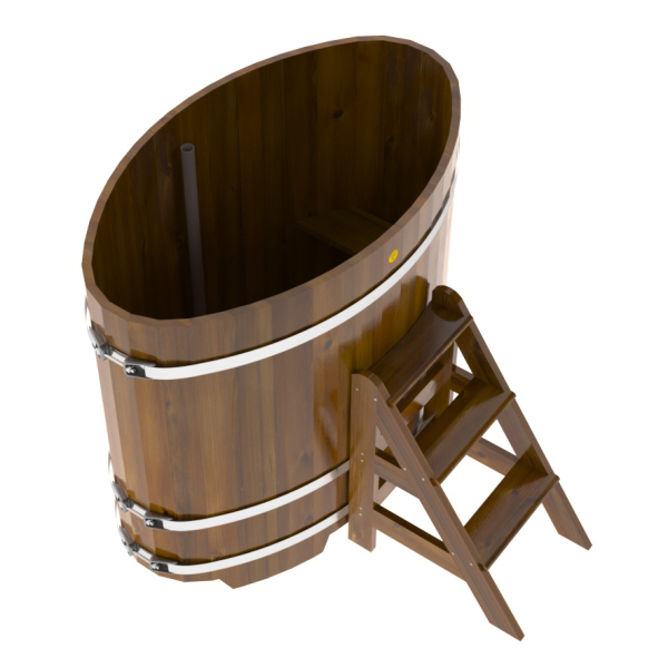 Купель Овальная Bentwood из морёной лиственницы Рустик 0,80 х 1,42 х 1,2 м. Фото № 5