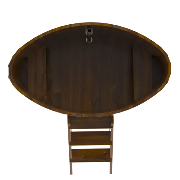 Купель Овальная Bentwood из морёной лиственницы Рустик 0,80 х 1,42 х 1,4 м. Фото № 3